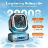 imageOGERY 2025 Upgraded Camping Fan Portable Rechargeable Fan with 20000mAh Battery Powered Stronger Wind Stepless Speed Regulation Fast Charging for Tent Travel Car Outdoor Camping EssentialsBlackOrange