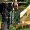 imageOGERY 2Burner Foldable Camping Stove with Griddle Textured ampamp Smooth and Carrying Bag Portable Propane Camp Stove with 2 Adjustable Burners ampamp Piezo Ignition for Camping Tailgating Essentials GearGreen