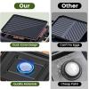imageOGERY 2Burner Foldable Camping Stove with Griddle Textured ampamp Smooth and Carrying Bag Portable Propane Camp Stove with 2 Adjustable Burners ampamp Piezo Ignition for Camping Tailgating Essentials GearBlack