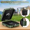 imageOGERY 2Burner Foldable Camping Stove with Griddle Textured ampamp Smooth and Carrying Bag Portable Propane Camp Stove with 2 Adjustable Burners ampamp Piezo Ignition for Camping Tailgating Essentials GearGreen