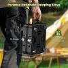 imageOGERY 2Burner Foldable Camping Stove with Griddle Textured ampamp Smooth and Carrying Bag Portable Propane Camp Stove with 2 Adjustable Burners ampamp Piezo Ignition for Camping Tailgating Essentials GearBlack