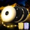 imageOGERY 2Pack Camping String Lights 4 in 1 Quick Storage 328FT Rechargeable Tent Lights String with 8 Lighting Modes Hanging Waterproof Portable LED Lamp for Outdoor Patio Awning Party EssentialsBlack