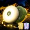 imageOGERY 2Pack Camping String Lights 4 in 1 Quick Storage 328FT Rechargeable Tent Lights String with 8 Lighting Modes Hanging Waterproof Portable LED Lamp for Outdoor Patio Awning Party EssentialsGreen