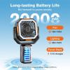 imageOGERY F21 Camping Fan with Stand 20000mAh Rechargeable Battery Powered Standing Fan LED Lanterns for Power Outages Strong Wind Fast Charging for Tent Travel Bedroom Camping Essentials