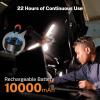 imageOGERY Rechargeable 10000mAh Camping Light with Stand 65 ft Max Height Cordless Work Light with 3 LED Lamp Heads 2200 Lumens Camping Essentials Gear Emergency Flashlight with Detachable TripodOrange