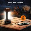 imageOGERY Rechargeable 10000mAh Camping Light with Stand 65 ft Max Height Cordless Work Light with 3 LED Lamp Heads 2200 Lumens Camping Essentials Gear Emergency Flashlight with Detachable TripodOrange