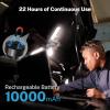 imageOGERY Rechargeable 10000mAh Camping Light with Stand 65 ft Max Height Cordless Work Light with 3 LED Lamp Heads 2200 Lumens Camping Essentials Gear Emergency Flashlight with Detachable TripodBlue