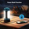 imageOGERY Rechargeable 10000mAh Camping Light with Stand 65 ft Max Height Cordless Work Light with 3 LED Lamp Heads 2200 Lumens Camping Essentials Gear Emergency Flashlight with Detachable TripodBlue