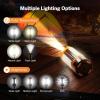 imageOGERY Rechargeable 10000mAh Camping Light with Stand 65 ft Max Height Cordless Work Light with 3 LED Lamp Heads 2200 Lumens Camping Essentials Gear Emergency Flashlight with Detachable TripodOrange