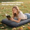 imageOGERY Self Inflating Sleeping Pad with Electric Pump 315quot UltraThick Memory Foam Camping Pad 4 Season Camping Mattress Pad with Builtin Pillow Camping Essentials Gear for Tent Travel CarGrey