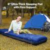 imageOGERY Sleeping Pad for Camping 6quot ExtraThick Reinforced Camping Sleeping Pad with Pillows ampamp Builtin Foot Pump Ultralight Self Inflating Air Mattress Mat for Tent Hiking Essentials GearBlue