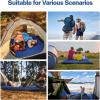 imageOGERY Sleeping Pad for Camping 6quot ExtraThick Reinforced Camping Sleeping Pad with Pillows ampamp Builtin Foot Pump Ultralight Self Inflating Air Mattress Mat for Tent Hiking Essentials GearBlue