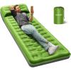 imageOGERY Sleeping Pad for Camping 6quot ExtraThick Reinforced Camping Sleeping Pad with Pillows ampamp Builtin Foot Pump Ultralight Self Inflating Air Mattress Mat for Tent Hiking Essentials GearGreen