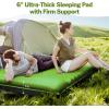 imageOGERY Sleeping Pad for Camping 6quot ExtraThick Reinforced Camping Sleeping Pad with Pillows ampamp Builtin Foot Pump Ultralight Self Inflating Air Mattress Mat for Tent Hiking Essentials GearGreen