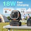 imageOGERY 2025 Upgraded Camping Fan Portable Rechargeable Fan with 30000mAh Battery Powered Stronger Wind Stepless Speed Regulation Fast Charging for Tent Travel Car Outdoor Camping EssentialsBlackOrange