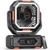 imageOGERY 2025 Upgraded Camping Fan Portable Rechargeable Fan with 30000mAh Battery Powered Stronger Wind Stepless Speed Regulation Fast Charging for Tent Travel Car Outdoor Camping EssentialsBlackOrange