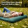 imageOGERY Self Inflating Sleeping Pad with Electric Pump 315 UltraThick Memory Foam Camping Pad 4 Season Camping Mattress Pad with Builtin Pillow Camping Essentials Gear for Tent Travel Car DoubleGreen