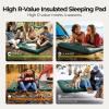 imageOGERY Self Inflating Sleeping Pad with Electric Pump 315 UltraThick Memory Foam Camping Pad 4 Season Camping Mattress Pad with Builtin Pillow Camping Essentials Gear for Tent Travel Car DoubleGreen
