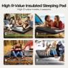 imageOGERY Self Inflating Sleeping Pad with Electric Pump 315 UltraThick Memory Foam Camping Pad 4 Season Camping Mattress Pad with Builtin Pillow Camping Essentials Gear for Tent Travel Car DoubleGrey
