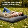 imageOGERY Self Inflating Sleeping Pad with Electric Pump 315 UltraThick Memory Foam Camping Pad 4 Season Camping Mattress Pad with Builtin Pillow Camping Essentials Gear for Tent Travel Car DoubleGrey