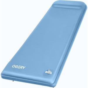 imageOGERY SelfInflating Camping Sleeping Pad Single Camping Pad with Builtin Foam Pump Foot Press Air Mattress for Camping HikingTent Sleeping