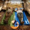 imageOGERY Sleeping Pad Ultralight Inflating Sleeping Pad for Camping with Pillow Builtin Foot Pump 6 ExtraThick Reinforced Camping Pad for Hiking Backpacking Tent SingleGreenGreenGrey