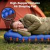 imageOGERY Sleeping Pad Ultralight Inflating Sleeping Pad for Camping with Pillow Builtin Foot Pump 6 ExtraThick Reinforced Camping Pad for Hiking Backpacking Tent SingleGreenBlueGrey