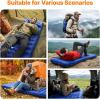 imageOGERY Sleeping Pad Ultralight Inflating Sleeping Pad for Camping with Pillow Builtin Foot Pump 6 ExtraThick Reinforced Camping Pad for Hiking Backpacking Tent SingleGreenBlueGrey