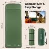 imageOGERY Upgraded SelfInflating Sleeping Pad with Builtin Foot Pump amp Washable Cover 3 Memory Camping Mattress Pad Quiet amp 95 RValue Insulated Sleeping Mat for Car Tent CampingGreen