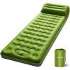 imageOGERY Sleeping Pad Ultralight Inflating Sleeping Pad for Camping with Pillow Builtin Foot Pump 6 ExtraThick Reinforced Camping Pad for Hiking Backpacking Tent SingleGreenGreenGrey