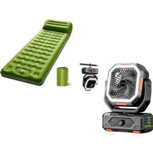 imageOGERY Ultralight Inflating Sleeping Pad amp Camping Fan