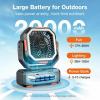 imageOGERY Camping Fan Portable Fan Rechargeable with 20000mAh Battery Stepless Speed Control Fast Charging Remote amp LED Lantern for Tent Travel Car Camping Camping EssentialsBlackOrange