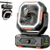 imageOGERY Camping Fan Portable Fan Rechargeable with 20000mAh Battery Stepless Speed Control Fast Charging Remote amp LED Lantern for Tent Travel Car Camping Camping EssentialsBlackOrange
