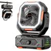 imageOGERY Camping Fan Portable Fan Rechargeable with 20000mAh Battery Stepless Speed Control Fast Charging Remote amp LED Lantern for Tent Travel Car Camping Camping EssentialsBlackOrange