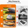 imageOGERY Cordless Inflatable Toddler Travel Bed with Rechargeable Detachable Air Pump amp Tent Portable Kids Air Mattress with 4Side Safety Bumpers for Travel Camping HomeLight Grey