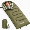 image:imageOGERY Sleeping Bag for Kids amp Toddlers  3 Seasons Warm amp Cool Sleeping Bag for Boys Girls Lightweight amp Washable Camping Sleeping Bags Sleepover Camp Travel Up to 47Forest Green