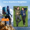 image:imageOGERY Double Sleeping Pad Ultralight Inflating Inflatable Sleeping Pad for Camping with Pillow Builtin Foot Pump 6 ExtraThick Reinforced Camping Pad for Hiking Backpacking Tent SingleGreenGreenGrey