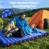 image:imageOGERY Double Sleeping Pad Ultralight Inflating Inflatable Sleeping Pad for Camping with Pillow Builtin Foot Pump 6 ExtraThick Reinforced Camping Pad for Hiking Backpacking Tent SingleGreenBlueGrey