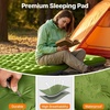 image:imageOGERY Double Sleeping Pad Ultralight Inflating Inflatable Sleeping Pad for Camping with Pillow Builtin Foot Pump 6 ExtraThick Reinforced Camping Pad for Hiking Backpacking Tent SingleGreenGreenGrey