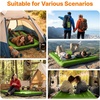 image:imageOGERY Double Sleeping Pad Ultralight Inflating Inflatable Sleeping Pad for Camping with Pillow Builtin Foot Pump 6 ExtraThick Reinforced Camping Pad for Hiking Backpacking Tent SingleGreenGreenGrey