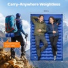 image:imageOGERY Double Sleeping Pad Ultralight Inflating Inflatable Sleeping Pad for Camping with Pillow Builtin Foot Pump 6 ExtraThick Reinforced Camping Pad for Hiking Backpacking Tent SingleGreenBlueGrey