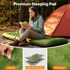 image:imageOGERY Double Sleeping Pad Ultralight Inflating Inflatable Sleeping Pad for Camping with Pillow Builtin Foot Pump 6 ExtraThick Reinforced Camping Pad for Hiking Backpacking Tent SingleGreenGreenGrey