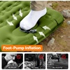 image:imageOGERY Double Sleeping PadUltralight Inflating Sleeping Pad for Camping with Pillow Builtin Foot Pump 6 ExtraThick Reinforced Camping Pad for Hiking Backpacking Tent SingleBlueGreenGrey