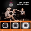 image:imageOGERY 20000mAh Rechargeable Camping Fan with LED Lantern Portable Battery Powered Fan Remote amp Oscillating  4 Speed for Tent Travel Bedroom Car Outdoor Camping EssentialsPink