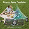 image:imageOGERY Camping Fan Portable Fan Rechargeable with 20000mAh Battery Stepless Speed Control Fast Charging Remote amp LED Lantern for Tent Travel Car Camping Camping EssentialsBlackGreen