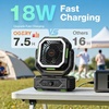 image:imageOGERY Camping Fan Portable Fan Rechargeable with 20000mAh Battery Stepless Speed Control Fast Charging Remote amp LED Lantern for Tent Travel Car Camping Camping EssentialsBlackGreen