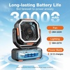 image:imageOGERY Portable Fan Rechargeable 30000mAh Camping Fan for Tent RV amp Outdoor with Up to 322H Runtime Battery Powered Fan with Remote LED Lantern Stepless Speed Auto Oscillation Camping GearBlackOrange