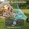 image:imageOGERY Portable Fan Rechargeable Camping Fan for Tent with Up to 200H Runtime Battery Powered Fan with Remote LED Lantern Stepless Speed Auto Oscillation Camping Essentials amp GearBlackOrange