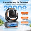 image:imageOGERY Portable Fan Rechargeable Camping Fan for Tent with Up to 200H Runtime Battery Powered Fan with Remote LED Lantern Stepless Speed Auto Oscillation Camping Essentials amp GearBlackOrange
