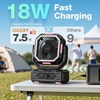 image:imageOGERY Portable Fan Rechargeable Camping Fan for Tent with Up to 200H Runtime Battery Powered Fan with Remote LED Lantern Stepless Speed Auto Oscillation Camping Essentials amp GearBlackPink